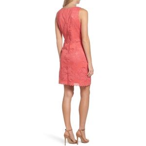 Eliza J Scallop Hem Sheath Dress